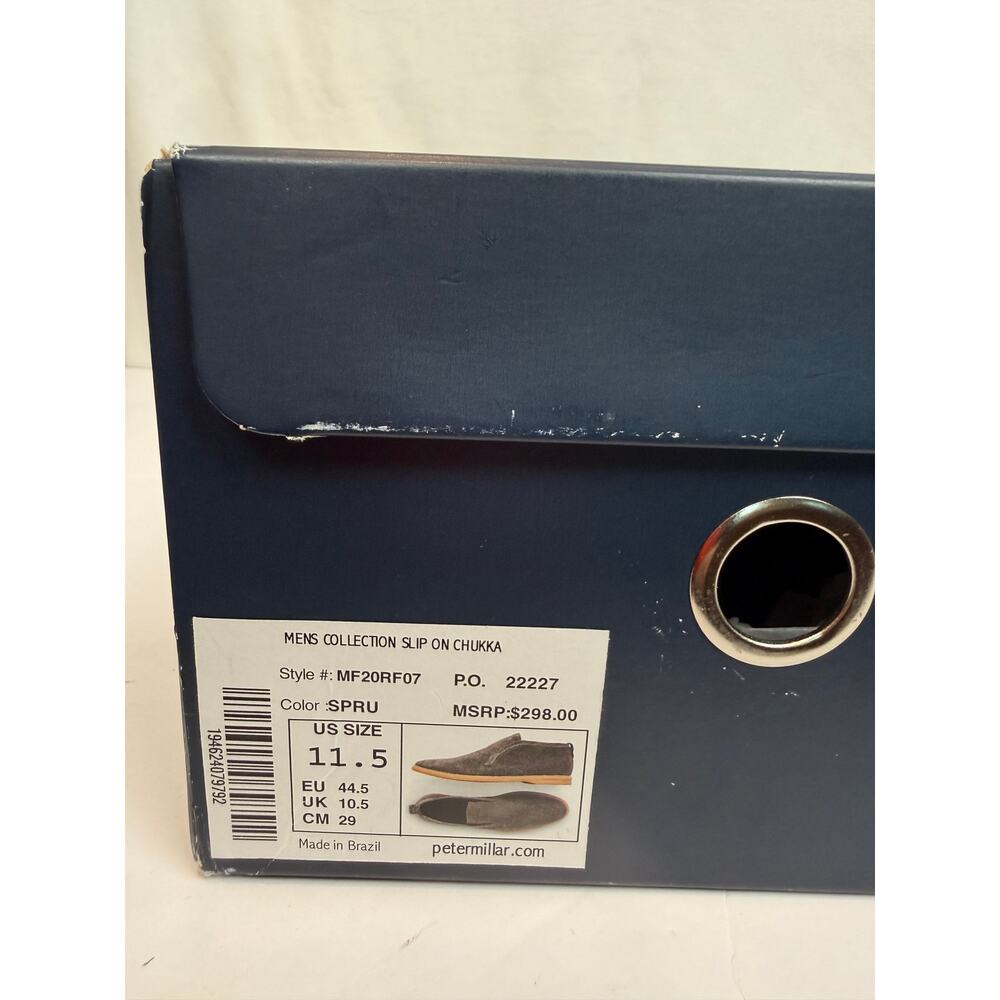 Peter Millar Collection Slip On Chukka Suede Spruce MF20RF07 Men 11.5 $298 MSRP - Picture 10 of 11
